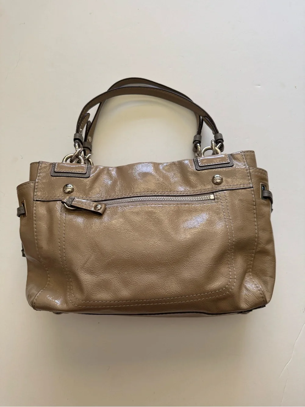 Coach Vintage Chelsea Peyton Carryall Leather Satchel with Turnlock